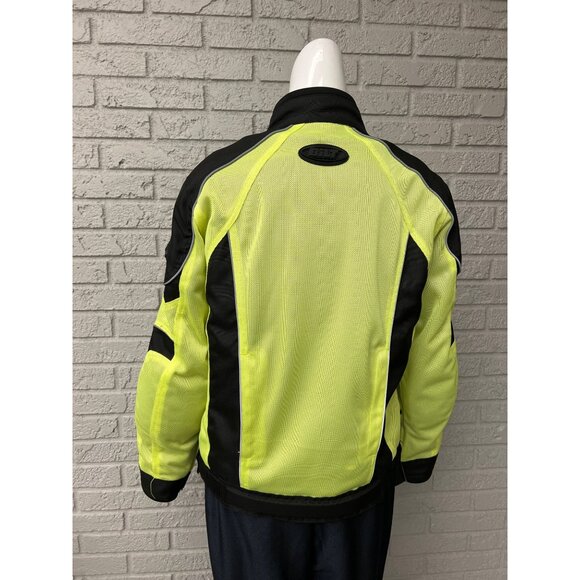 Bilt Women Black / Hi-Viz Yellow & Black Motorcycle Jacket Size M - Picture 3 of 16
